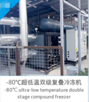 -80°C超低温双级复叠冷冻机
